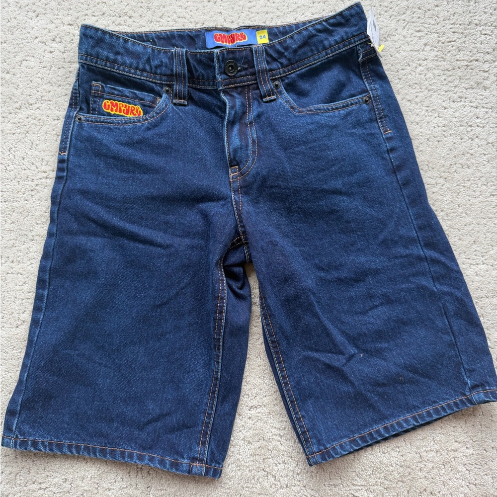 Kids Empyre Jean Shorts Dark Blue Denim Shorts
